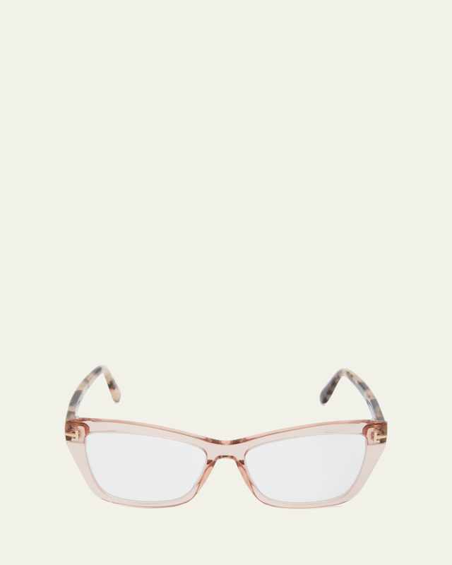 Blue Light Blocking Two-Tone Acetate Cat-Eye Glasses